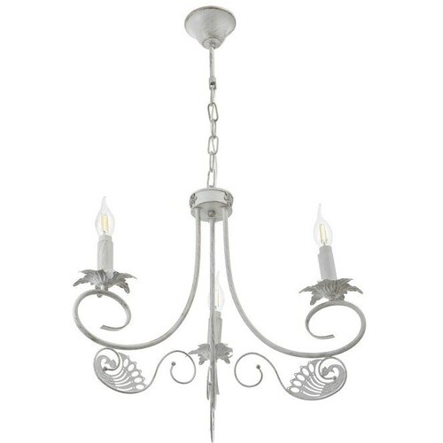 Люстра Элессия 3xE14 40Вт белый с золотой патиной 55х55х415-100 см 6565₽