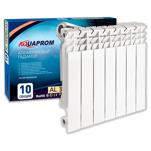 Радиатор алюминиевый AQUAPROM 350*80 4 сек.