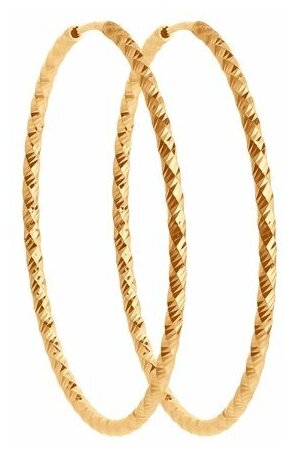 Серьги конго Thing Jewelry, красное золото, 585 проба, золотой