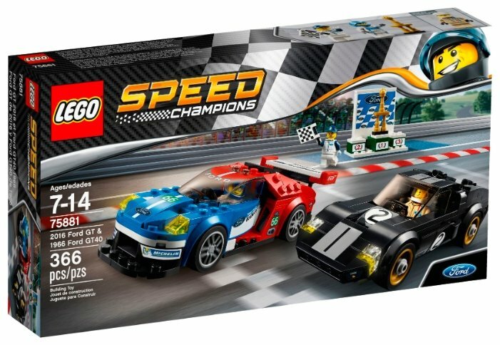 Конструктор LEGO Speed Champions 75881 Ford GT и 1966 Ford GT40