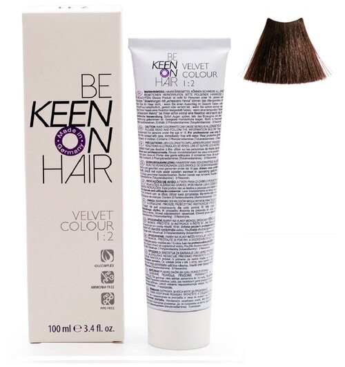 KEEN Be Keen on Hair краска для волос без аммиака Velvet Color, 5.0 hellbraun