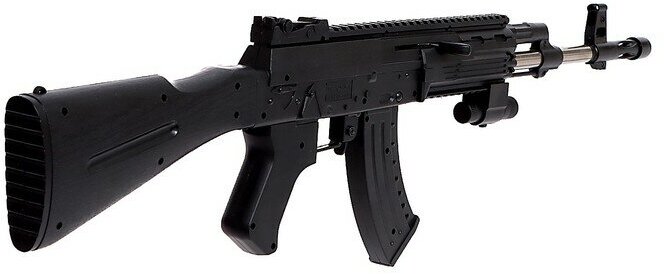 Автомат АК-47, черный, с лазером