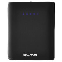 Портативное зарядное устройство Qumo PowerAid 7800, 7800 мА-ч, 2 USB 1A+2A, вход 1А, черный, корпус .