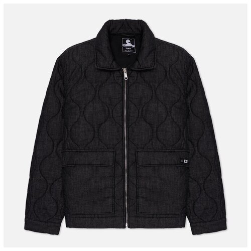 фото Мужская джинсовая куртка edwin scott putnam black denim 6.5 oz чёрный, размер m