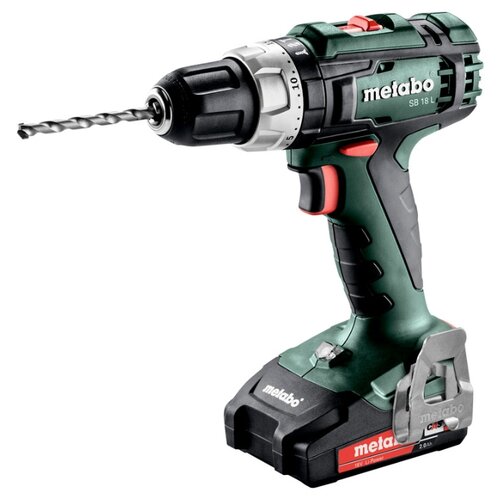 фото Ударная аккумуляторная дрель-шуруповерт Metabo SB 18 L 2.0Ач х2 кейс 50 Н·м зеленый/черный