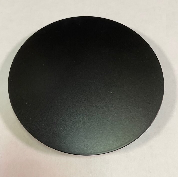 Решетка стальная на магнитах круглая РДК-120 черная матовая - фотография № 2