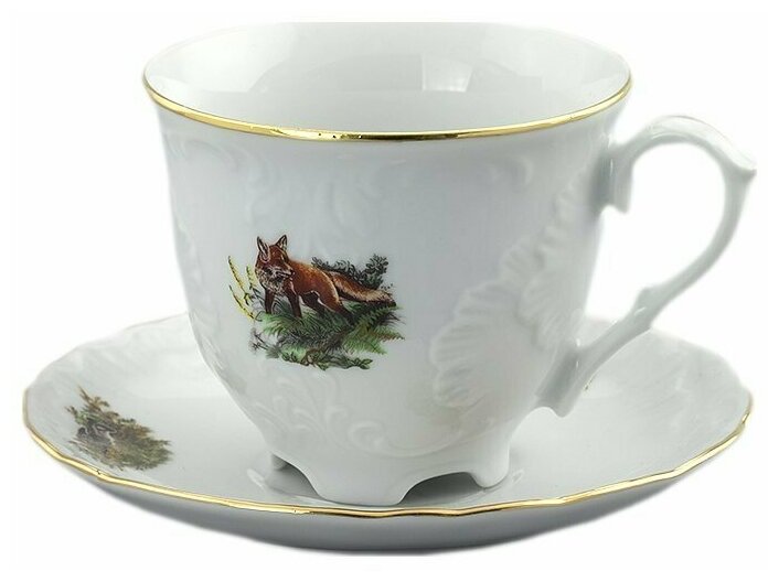 фото Чайная пара 250 мл 1 шт Cmielow "Рококо /Охота" / 150026