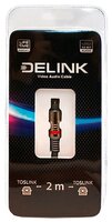 Кабель Delink TosLink - TosLink 1 м серый