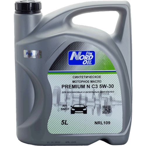 Моторное маслоNORD OIL Premium N C3 5W-30 SN/CF 1л