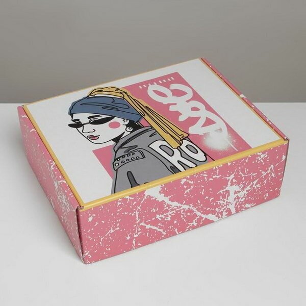 Коробка подарочная складная, упаковка, "Девушка с серёжкой", 27 x 21 x 9 см