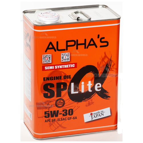 Масло моторное ALPHA'S 5W-30 SEMI-SYNTHETIC SP/GF-5 809044 (709244) 4л