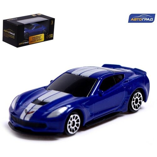 Машина металлическая CHEVROLET CORVETTE GRAND SPORT, 1:64, цвет синий машина металлическая chevrolet corvette grand sport 1 64 цвет синий