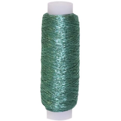 Нитки для шитья люрекс Мятный 200 ярд 3 штуки