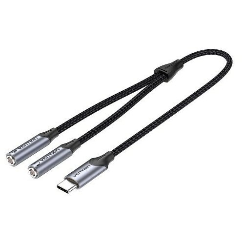 Переходник USB - Jack Vention BGPHY 0.3m vention кабель разветвитель type c m папа jack 3 5 mm f мама x 2 для наушников колонок только аудио aux 30 см арт bgnhy