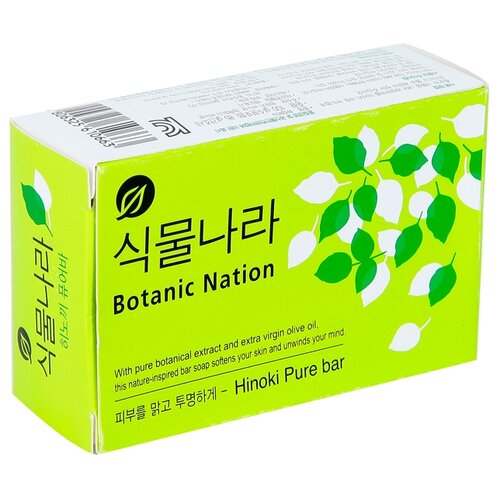 Туалетное мыло с экстрактом японского кипариса LION Botanic Nation Hinoki Pure bar 108g