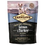 Сухой беззерновой корм CARNILOVE Salmon & Turkey for Puppies для щенков всех пород с лососем и индейкой, 1,5кг - изображение