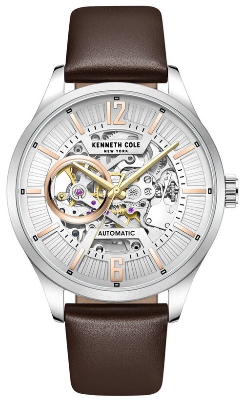 Наручные часы KENNETH COLE Automatic, серебряный, золотой