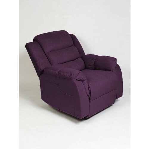 Кресло реклайнер велюр механический Masscomplekt, italian plum