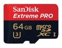 Карта памяти 64 Гб Micro SDXC SanDisk Extreme Pro Class 10 UHS-I U3 V30 A2 [SDSQXCU-064G-GN6MA]