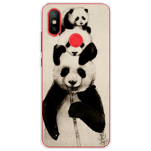 пластиковый чехол семейство панды на xiaomi mi6 сяоми ми 6 Силиконовый чехол на Xiaomi Mi A2 / Сяоми Ми А2 Семейство панды