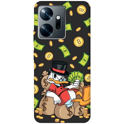 Матовый чехол Rich Scrooge для Infinix Zero 20 / Инфиникс Зеро 20 с 3D эффектом черный дизайнерский силиконовый чехол для инфиникс зеро 20 infinix zero 20 яркие абстракции