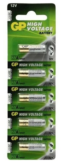 Батарея GP Super Alkaline 27A, 5 шт. MN27 - фото №1