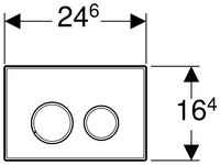 Кнопка смыва GEBERIT 115.778.KM.1 Sigma 20 черный/хром