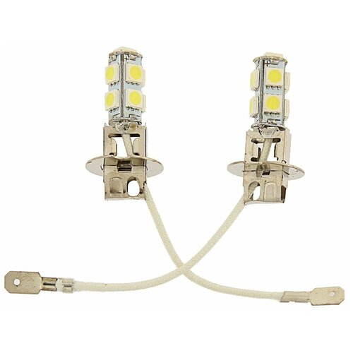 TORSO Автолампа светодиодная H3, 12 В, 9 SMD-5050, свет белый, набор 2 шт