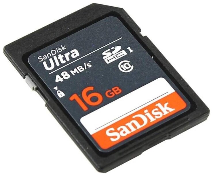 Карта памяти SanDisk Memory Card Ultra SDHC, UHS-I, 16 Гб