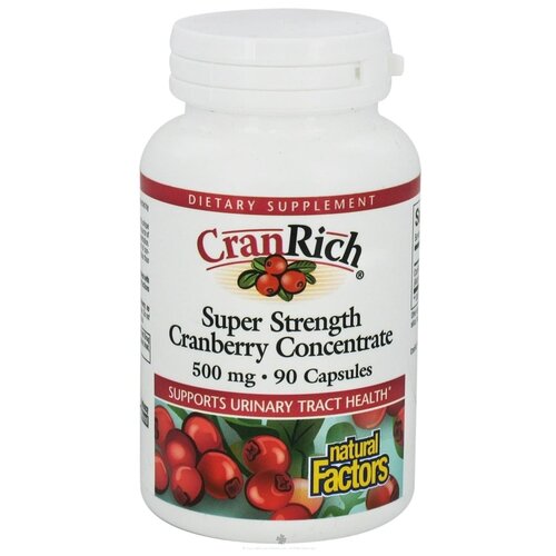 Капсулы Natural Factors CranRich Super Strength Cranberry Concentrate, 500 мг, 180 шт.