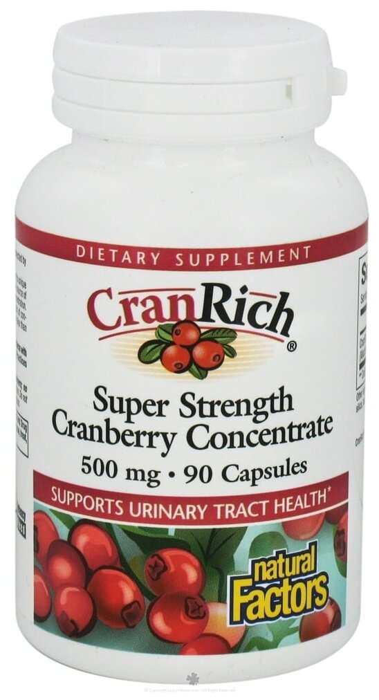 Капсулы Natural Factors CranRich Super Strength Cranberry Concentrate