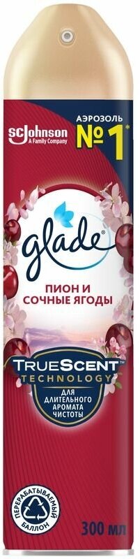 Освежитель воздуха Glade Пион-сочные ягоды Пион-сочные ягоды, 300мл