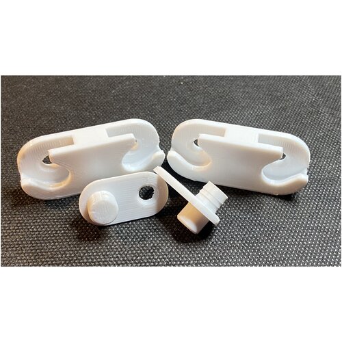 Ремонтный комплект для обувниц (галошниц, обувных шкафов) Hemnes, Stall: два крепления (петли) + два ограничителя (стопора).