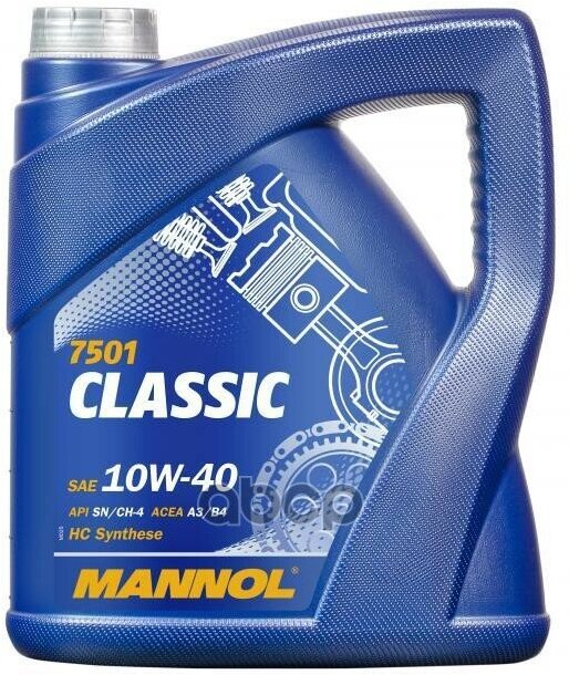 MANNOL Масло Mannol 10W40 Classic Полусинтетика 4Л 1101