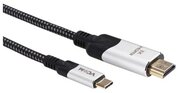 Кабель-адаптер USB 3.1 Type-Cm --> HDMI A(m) 8K@30Hz, 1.8m , Alumi Shell, VCOM
