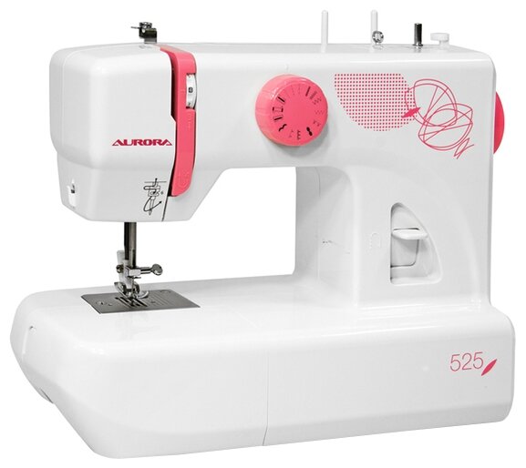 Швейная машина Aurora 525, белый/розовый