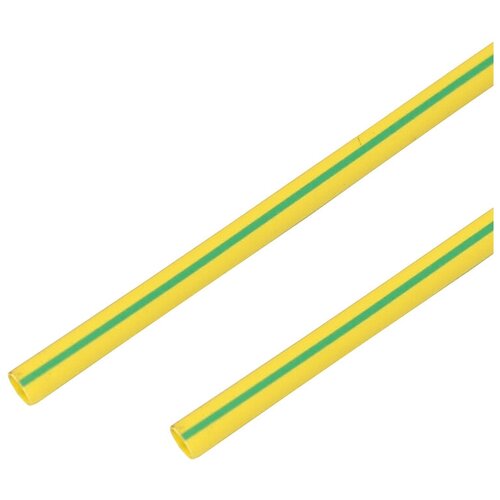 Термоусадочная трубка 25/12,5 мм, желто-зеленая, упаковка 10 шт. по 1 м PROconnect Артикул 55-2507