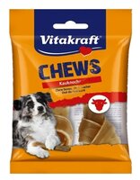 Лакомство для собак Vitakraft CHEWS Косточка крученая из говяжьей кожи 95 г