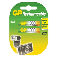 Аккумулятор GP Ni-Mh, тип AAA, 1000 mAh (100AAAHC-2CR2) 2 шт