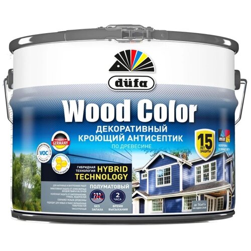 Кроющий антисептик Dufa WOOD COLOR темный шоколад 2,5л