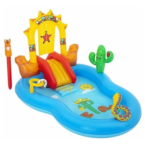 Надувной игровой центр Дикий Запад, 264x188x140 см, от 2 лет, BestWay, BestWay 53118 bestway wild west play pool 264x188x140 cm 53118 toy akids