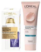 Набор L'Oreal Paris Очищение и восстанавливающий уход: комплексный уход-скульптор 50 мл, очищающий г