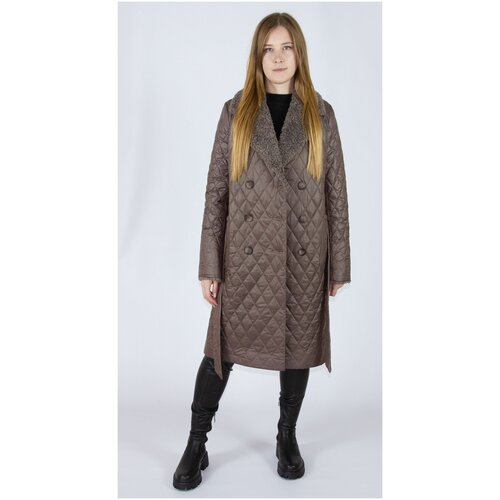 KR-277(150) Пальто женское тем. коричневый Kristina Moda