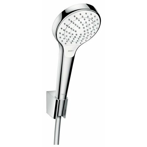 Душевой комплект hansgrohe Croma Select S Vario 26411400, белый/хром хром 1600 мм душевой комплект hansgrohe croma select s vario 26562400 хром хром 1600 мм