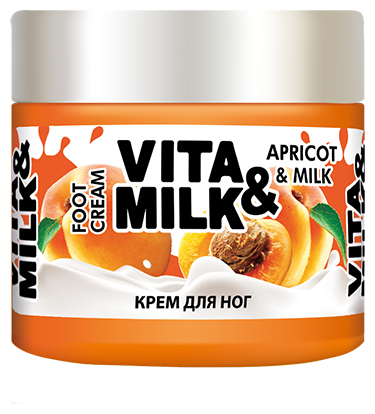 Vita & Milk Крем для ног Абрикос и молоко, 150 мл