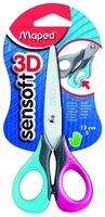 Maped ножницы Sensoft 3D 13см с гибкой ручкой красный/желтый