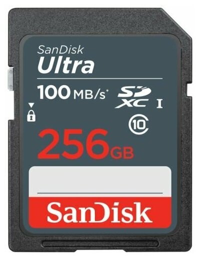 Карта памяти 256GB SanDisk SDSDUNR-256G-GN3IN SDXC Class 10 UHS-I U1 Ultra 100MB/s