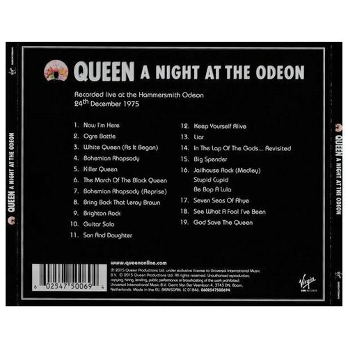 Audio CD Queen - A Night At The Odeon - Hammersmith 1975 (1 CD) lesley ann jones bohemian rhapsody the definitive biography of freddie mercury