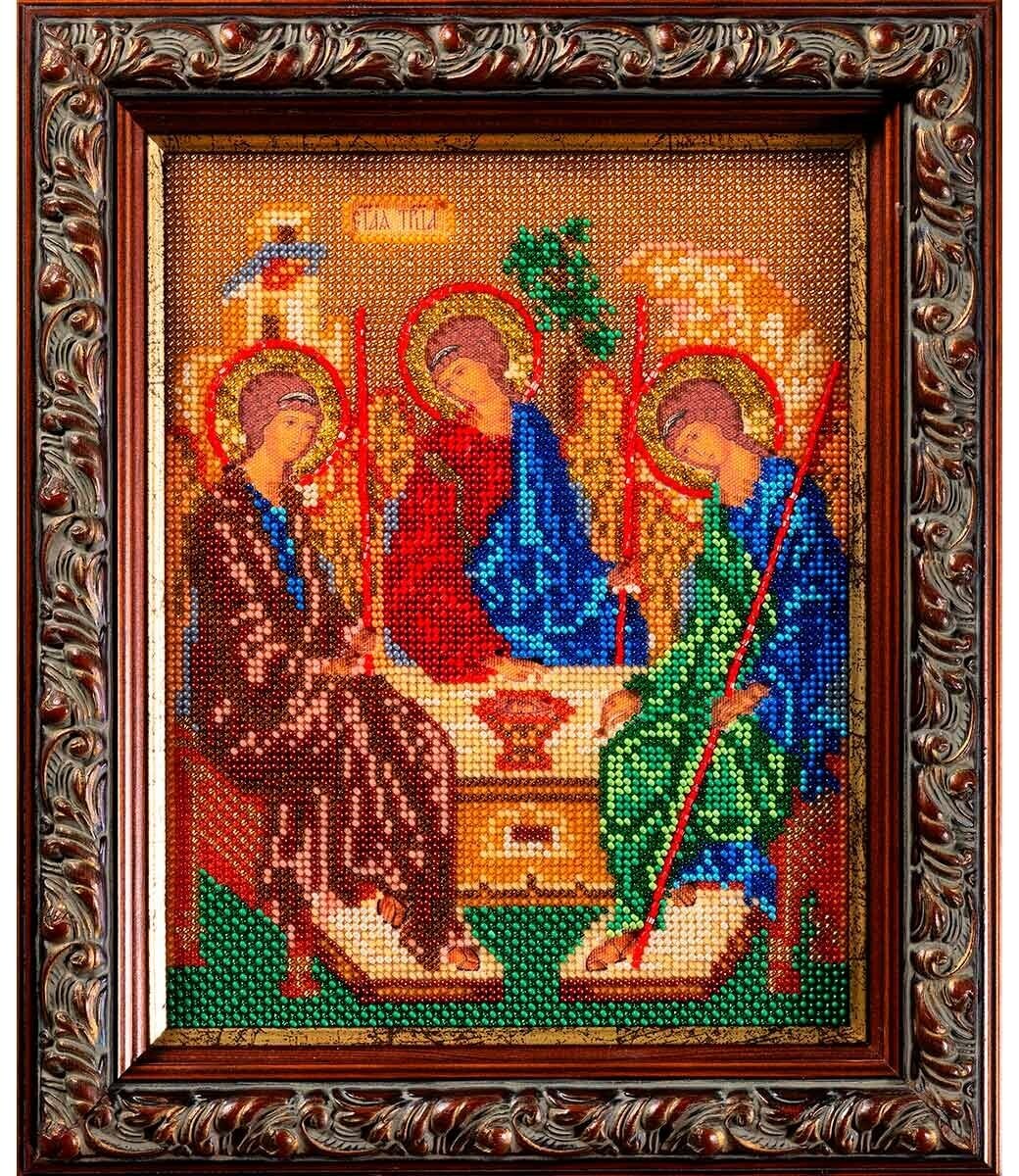 В167 Набор для вышивания бисером "Кроше" "Святая Троица", 19x24 см