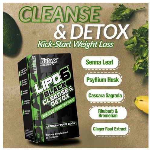 Lipo-6 BLACK CLEANSE&DETOX, 60 капсул